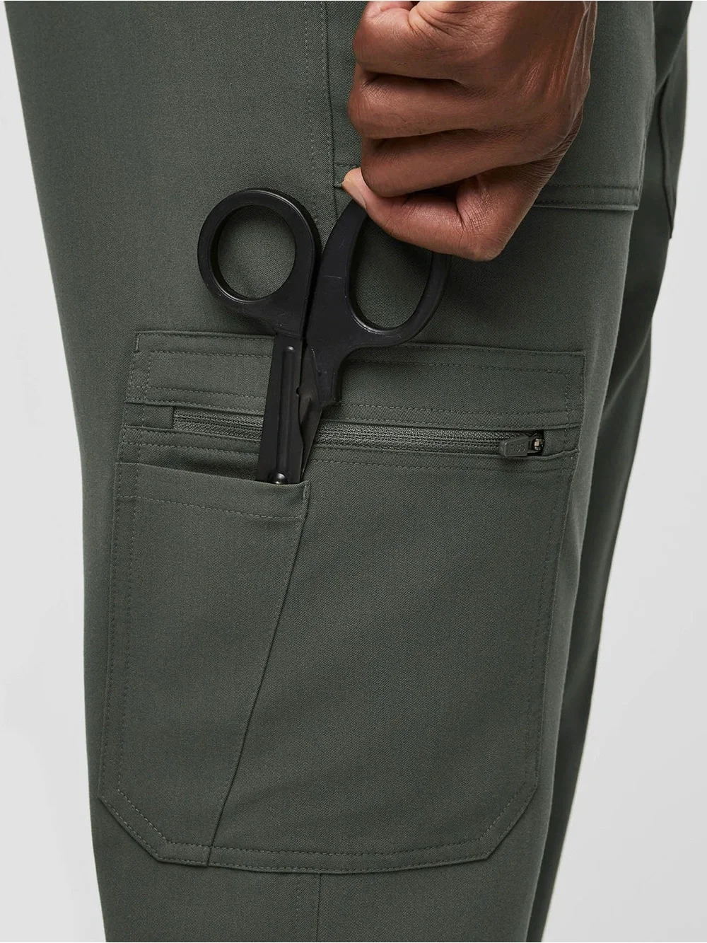 NWT Figs Men’s Moss Olive Green Cairo Cargo Straight-Leg Scrub Pants Size XL